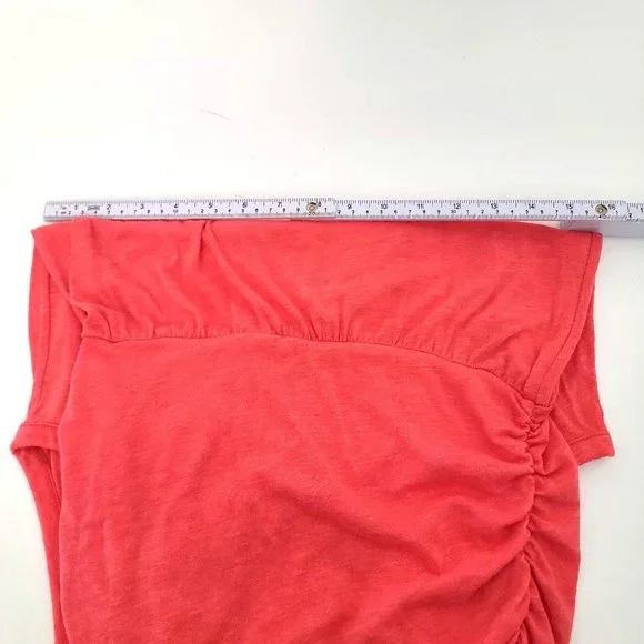 Soft Joie Coral Ruched Bottom Made in Peru Bodycon Tank Dress SZ Medium - Picture 12 of 12